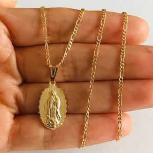 18K GOLD FILLED VIRGIN OF GUADALUPE NECKLACE
